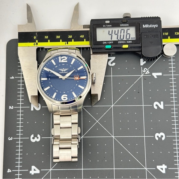 Aeromat Airspeed Azure Stainless Steel Mens 44mm Automatic Pilot Watch - Picture 7 of 7